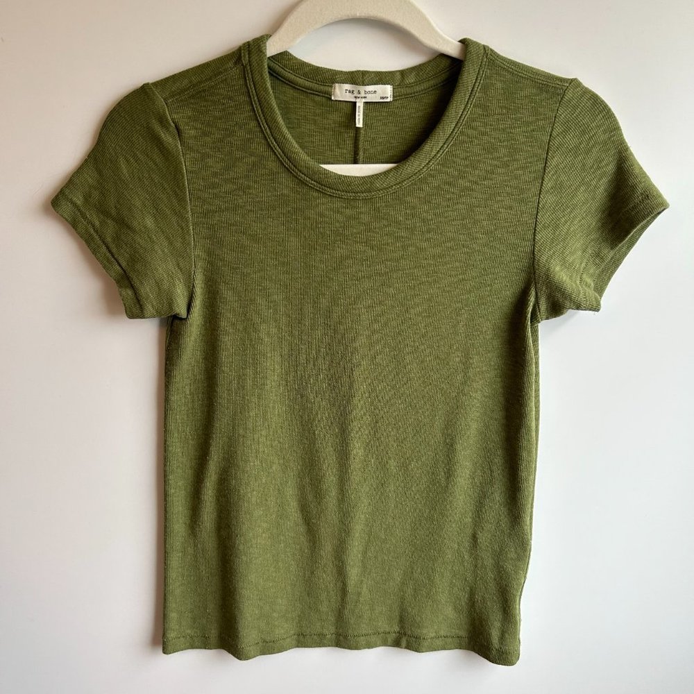 Green Rag & Bone Short Sleeve Crew Neck T-shirt Size XS